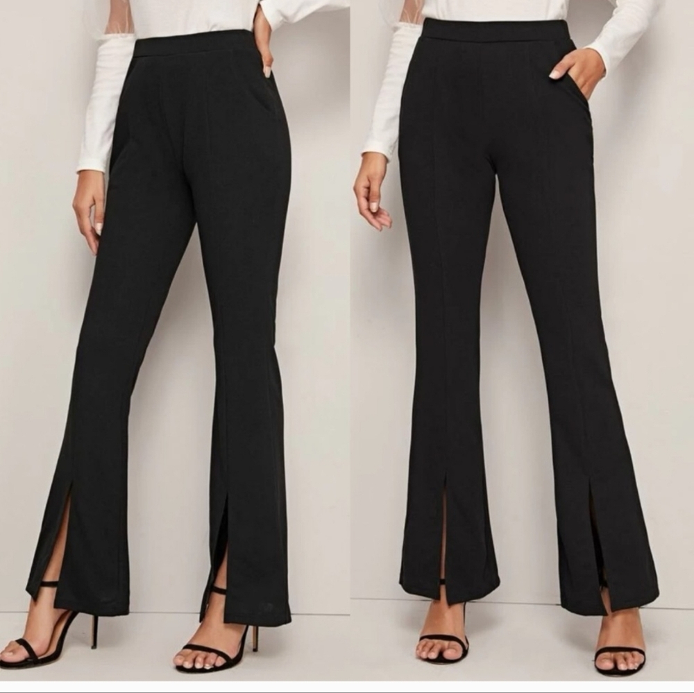 Avec Les Filles Black Flare Pants